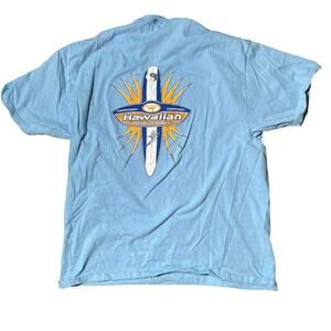 90s blue surf tee shirt